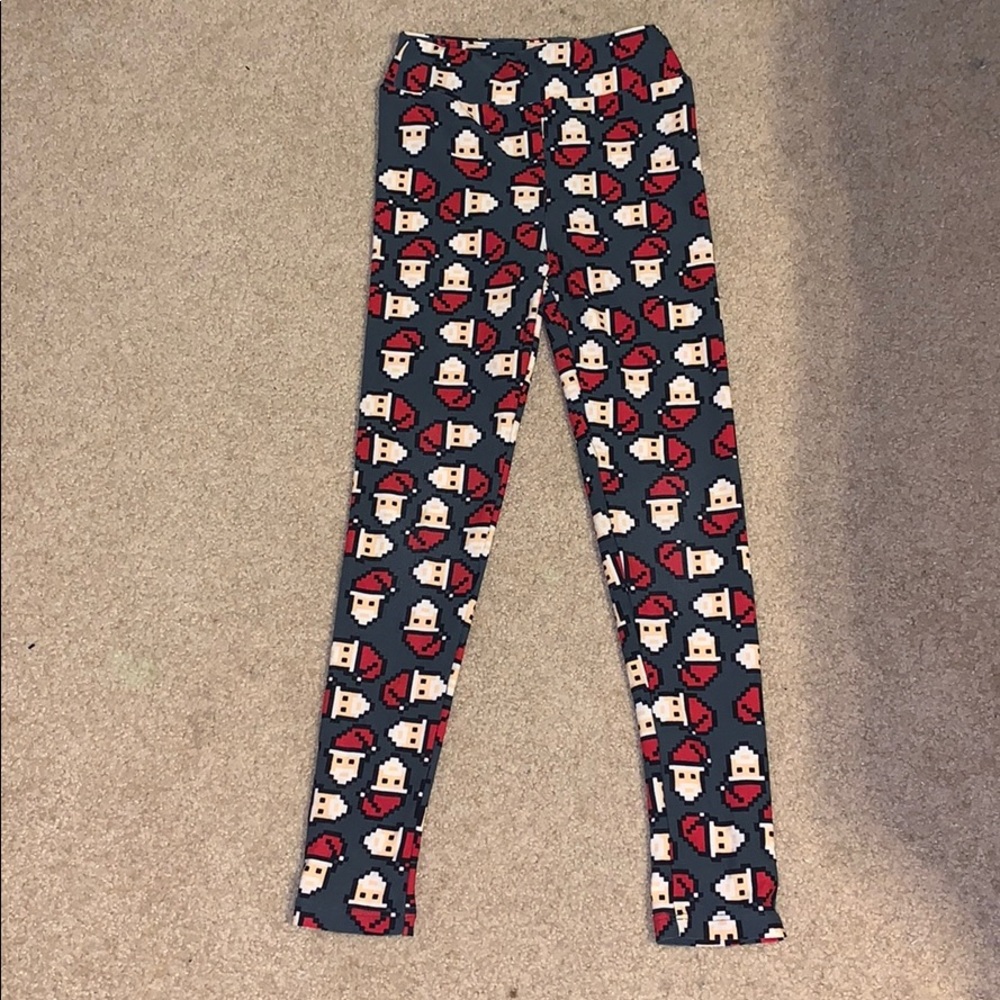 Lula Roe Little Girls Santa Leggings